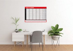 Red and Black Wall Planner