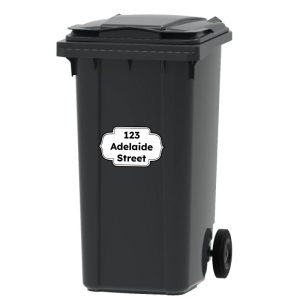 Printed Wheelie Bin House Name