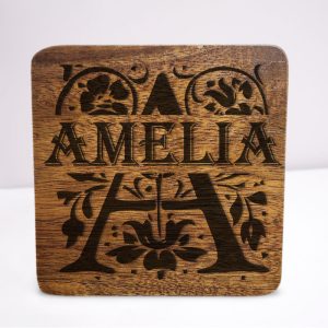 Engraved Wooden Coaster