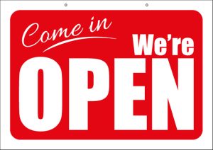 Open Closed Shop Sign Come In Sorry A5 Size Hanging Sucker Signage 3mm thick